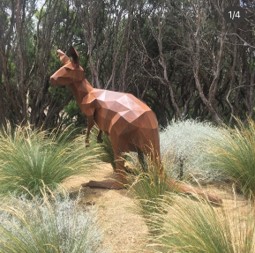 Corten Steel Kangaroo Sculpture